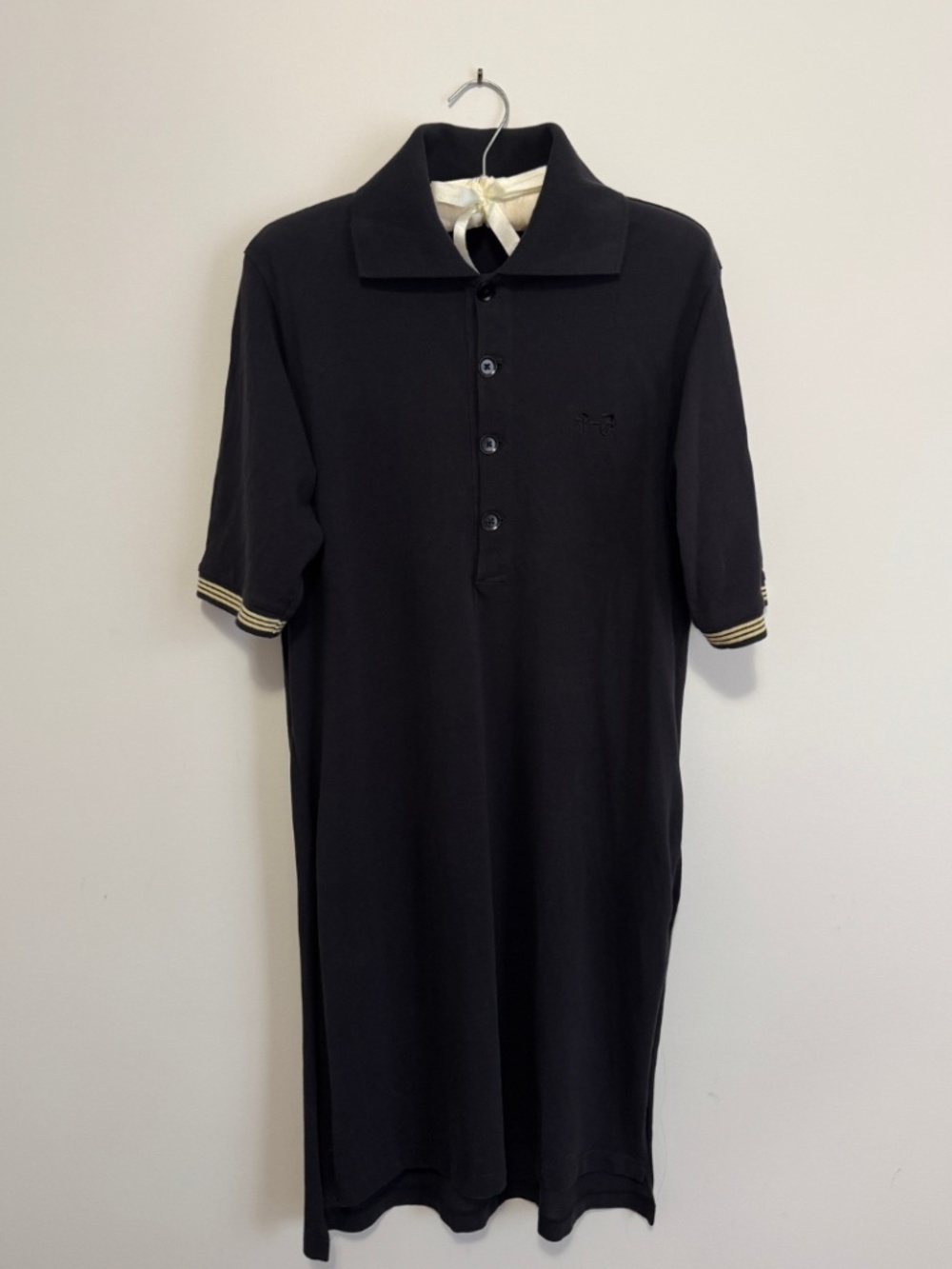 Y-3 Yohji Yamamoto Adidas Black Long Polo